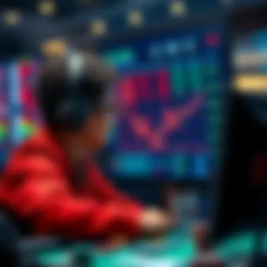 Player analyzing poker statistics on a screen