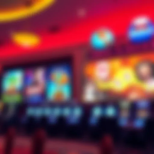 Vibrant display of casino promotional advertisements