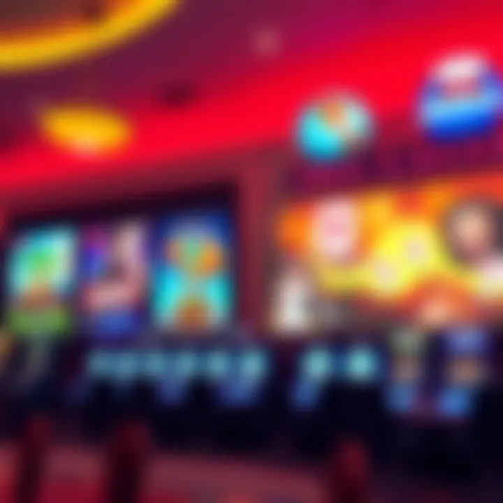 Vibrant display of casino promotional advertisements