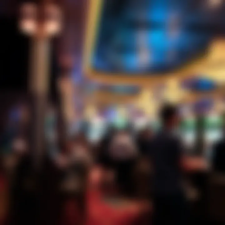 Casino interior showcasing visitors engaging with promotional offers