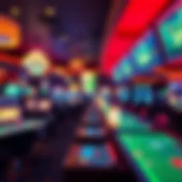 Inside view of Atlantic City Club Casino with vibrant gaming tables