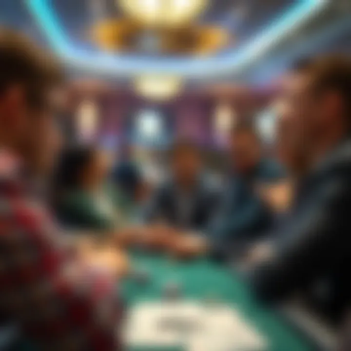 Networking event at a casino with professionals