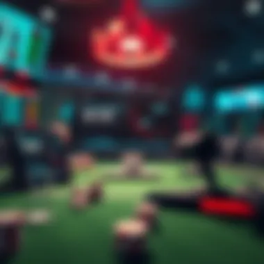 The Role of Technology in Augusta Betting A conceptual image representing technology's influence on sports betting, featuring digital devices and data analysis graphs.