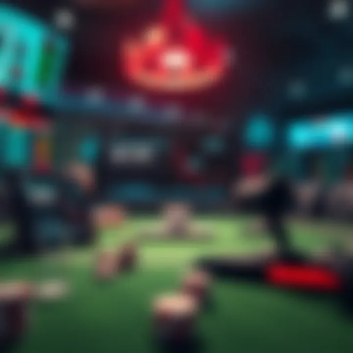 The Role of Technology in Augusta Betting A conceptual image representing technology's influence on sports betting, featuring digital devices and data analysis graphs.