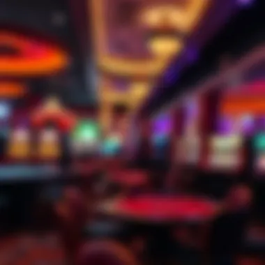 Vibrant Gaming Experience Inside Bay Mills Casino Interior gaming area with vibrant atmosphere