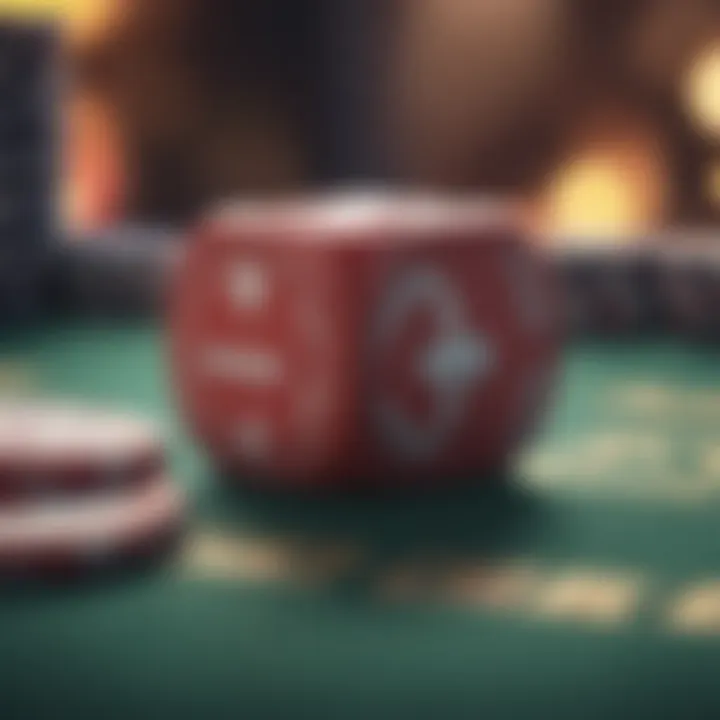 Illustration of poker chips and cards representing online poker gaming