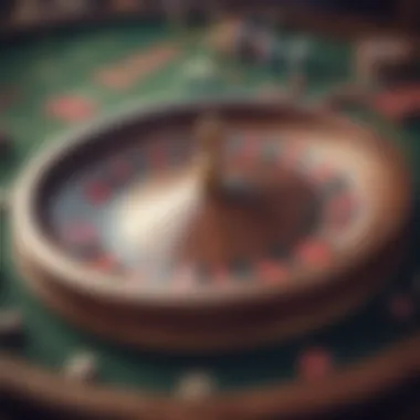 An elegant roulette wheel showcasing the thrill of online gambling