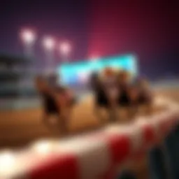 Dynamic live racing action on BetAmerica