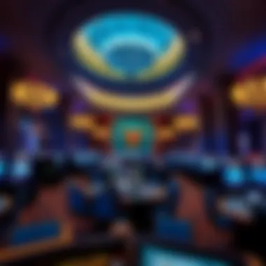 A luxurious view of Caesars Casino interior