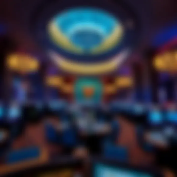 A luxurious view of Caesars Casino interior