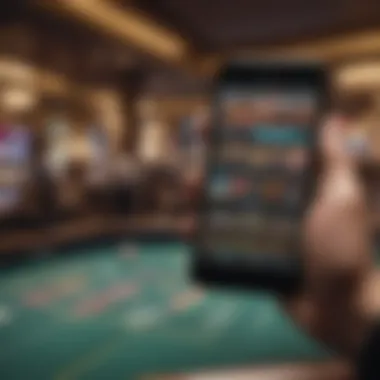 User navigating the Caesars Sportsbook mobile application on a smartphone