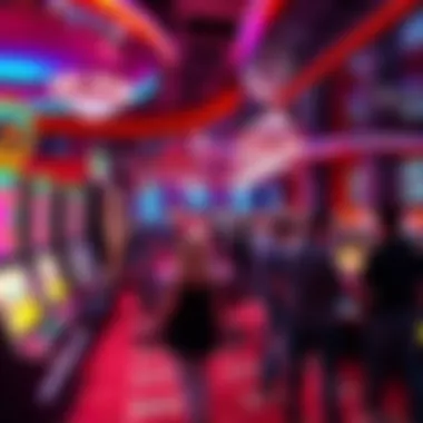 A vibrant casino floor with diverse job roles