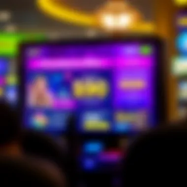 Promotional offers and bonuses displayed on a digital screen