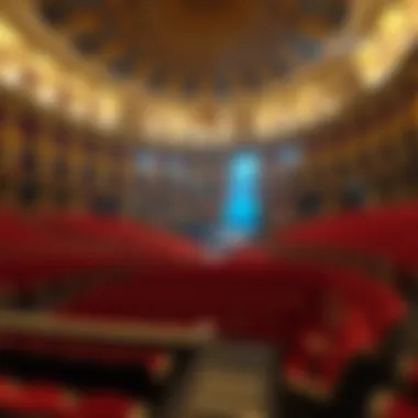 The interior seating arrangement of the Colosseum, designed for optimal audience engagement and experience.