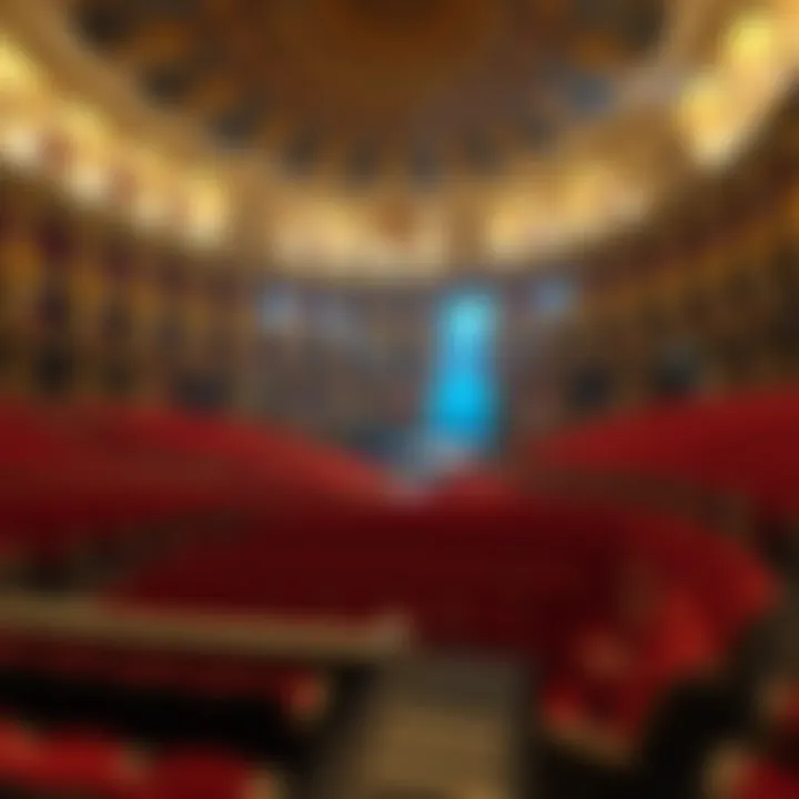 The interior seating arrangement of the Colosseum, designed for optimal audience engagement and experience.