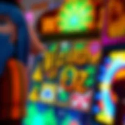 Colorful representation of Wizard of Oz themed slot game