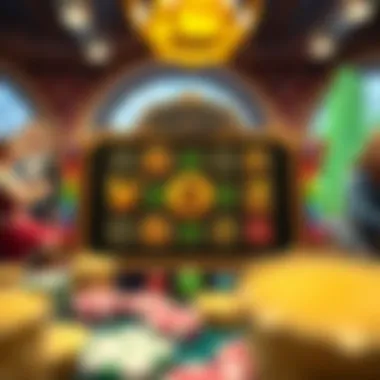 Interface showcasing gameplay mechanics of the slot