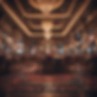 Elegant Casino Layout Elegant casino layout with tables and decorations