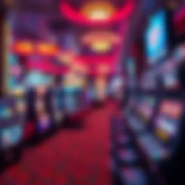 Inside view of the gaming floor filled with slot machines and gaming tables