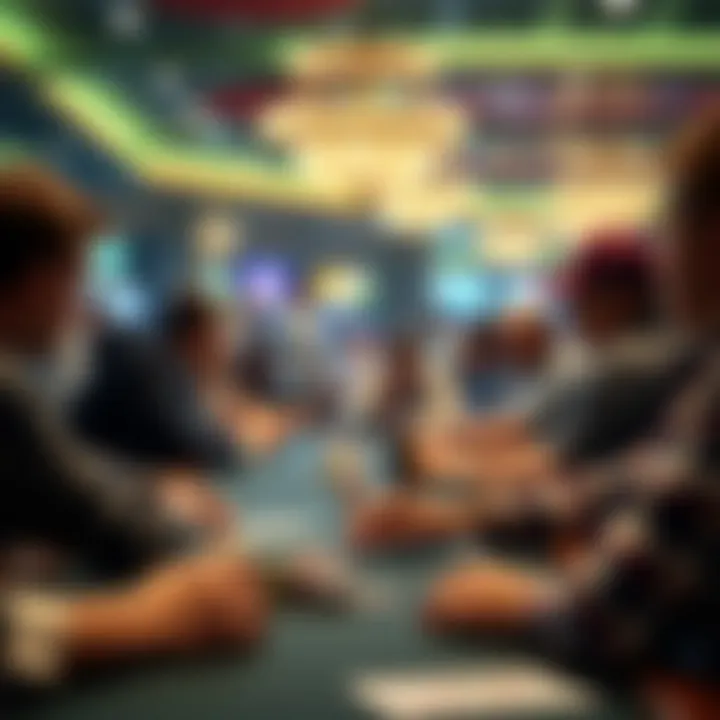 Exciting moments during a poker tournament