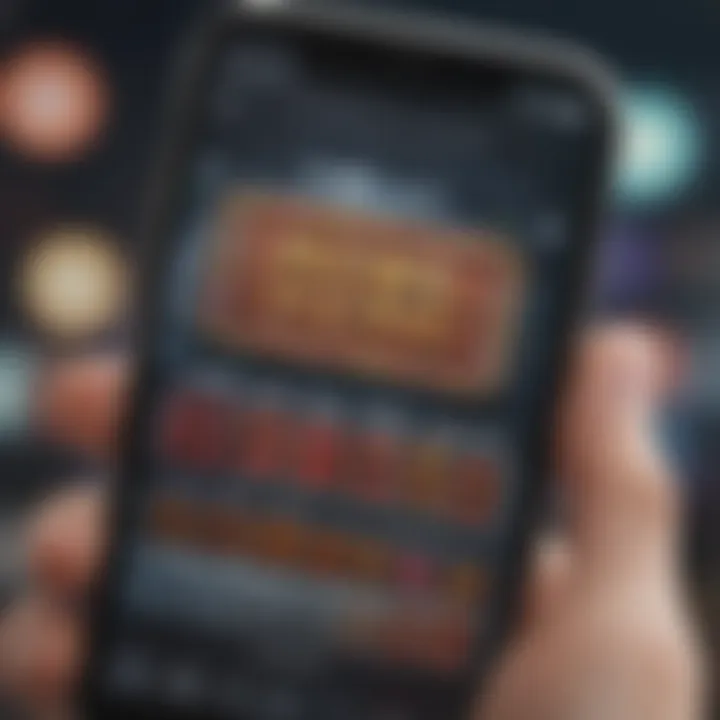 Close-up of a smartphone displaying scanned lottery ticket results