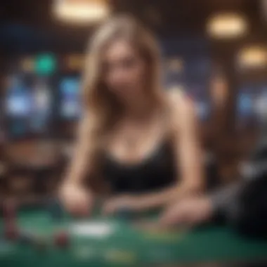 Technology and Poker Gaming Integration A futuristic depiction of technology integrating with poker gaming
