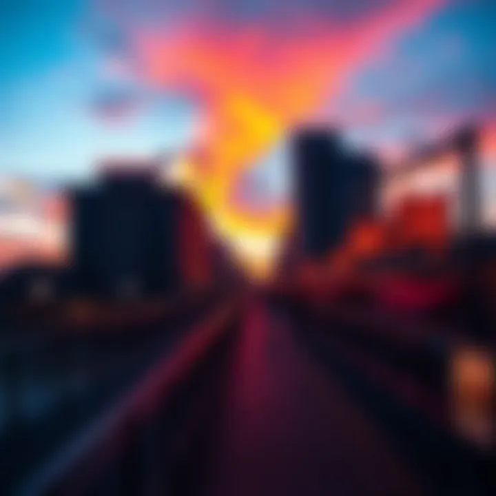 Stunning view of the Atlantic City Boardwalk at sunset