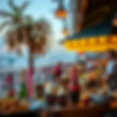 Diverse array of culinary delights at a beachfront restaurant