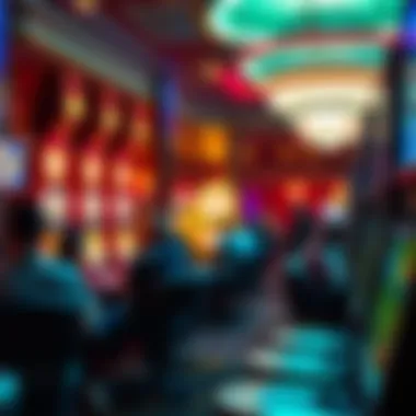 Exciting Casino Atmosphere An atmospheric view of players enjoying their time at the slot area within Four Winds Casino.