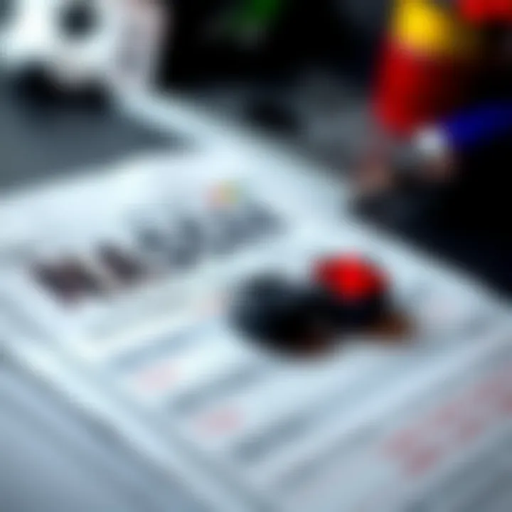 NASCAR Betting Slip A close-up of a betting slip for NASCAR events.