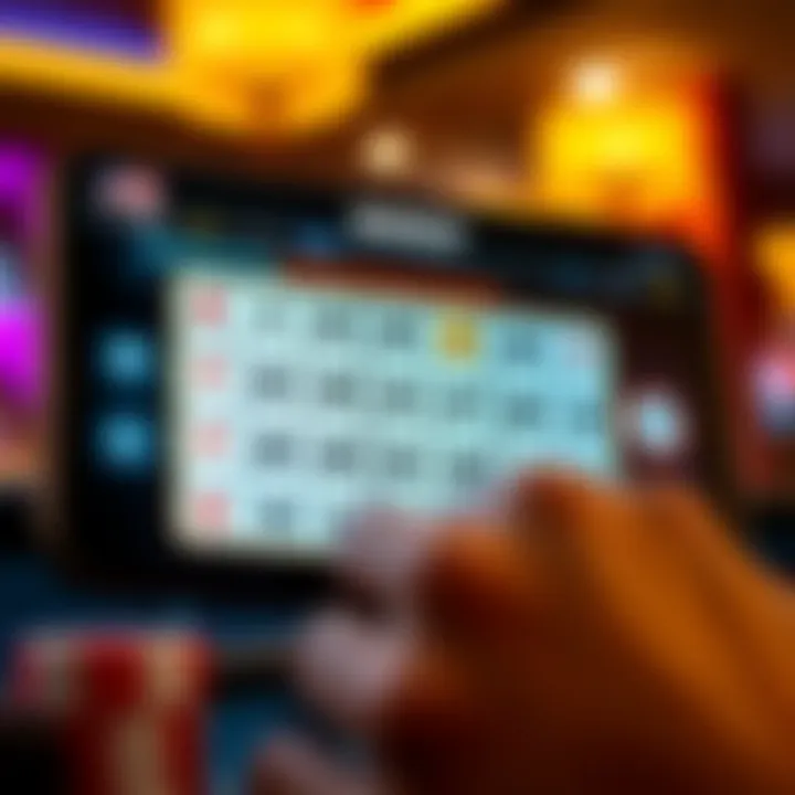 Gameplay screen of Blackout Bingo highlighting the bingo cards