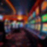 Vibrant slot machine area in a casino