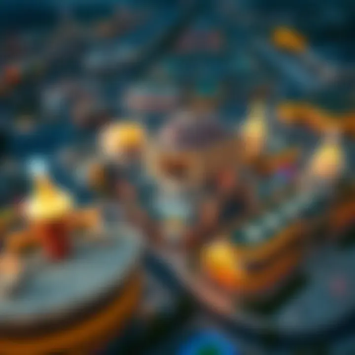 Aerial View of Casino Complex Aerial view of a bustling casino complex