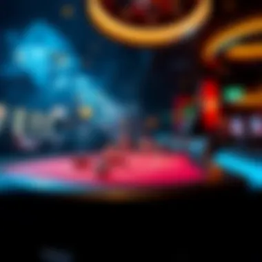 Close-up of a gaming table in a casino with a smoking section