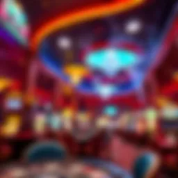Interior view of a smoking-friendly casino showing vibrant atmosphere