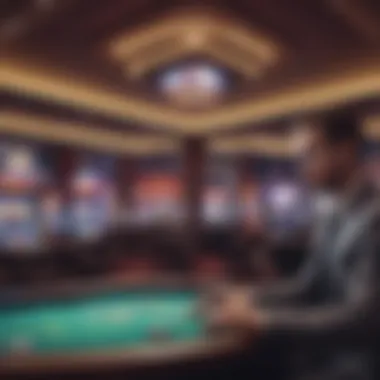 A futuristic casino environment integrating technology with gaming.