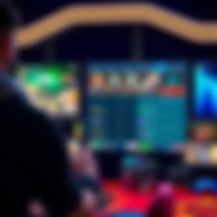 Innovative Online Gaming Platforms Digital interface showcasing online gaming options