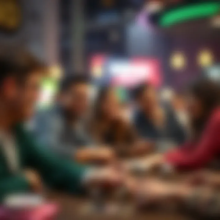 Engaging Keno Game Session A joyful group engaging in a keno game session