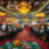 Virtual casino environment showcasing popular games