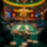 Virtual poker table showcasing Texas Hold'em gameplay