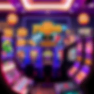 Diverse Themes in Slot Games Colorful array of slot machines displaying various themes and symbols
