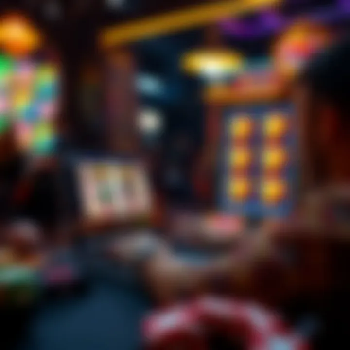 Immersive Online Gameplay A player engaged in a thrilling online slot gaming experience on a laptop