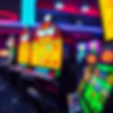 Virtual slot machine showcasing vibrant graphics