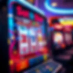 Vibrant slot machine display