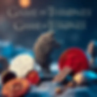 Symbolic icons from the Game of Thrones universe featured in the game