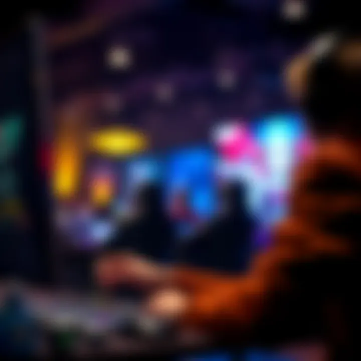 Player engaged in a competitive gaming session