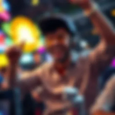 Celebrating Success in Real Money Gaming A player celebrating a win in a free game