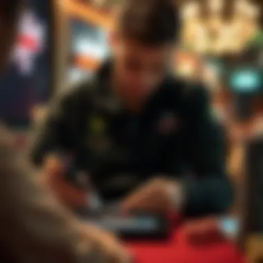 A strategic player analyzing gameplay data on a digital device