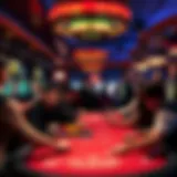 Virtual casino gaming environment with live dealers and players interacting