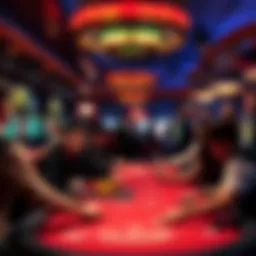 Virtual casino gaming environment with live dealers and players interacting